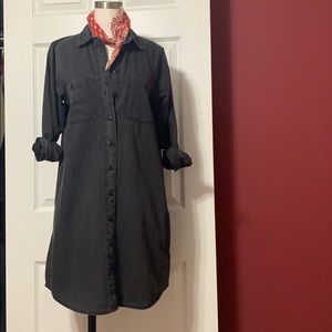 Madewell Black Denim Shirtdress